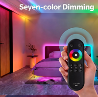 Contrôleur RF sans fil 2,4 G RGB, télécommande multi-zones, réglage précis des couleurs, modes de dégradé/clignotement, contrôle facile de l'éclairage de bande LED