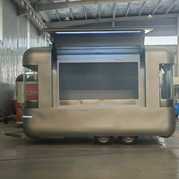 Camion de restauration mobile, chariot alimentaire personnalisé, remorque à snacks pour entreprise mobile de crème glacée en extérieur