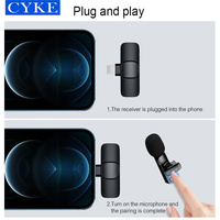Sistema de Micrófono Inalámbrico para Karaoke de Alta Calidad CYKE Micrófono Inalámbrico de Solapa Lavalier Profesional K8