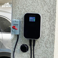 BESEN OEM ODM EV Chargeur 7kW 22kW 16-32A Type1/2 APP OCPP Ethernet LCD Écran Voiture Électrique Stations de Recharge Murales