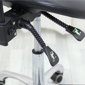 Silla de Barbero Giratoria con Ruedas, Ajustable, de Diseño de Lujo, Fabricada en Cuero PU, Tipo Silla de Montar - Product Image 3