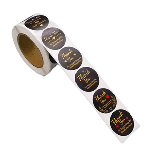 Autocollants d'étiquette thermique à impression durable 1 pouce autocollants de courrier de cartes de Thanksgiving autocollant d'affaires étanche en papier Kraft - Product Image 3