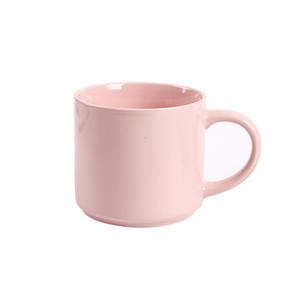 Ceramic <b>Mug</b> 401-500ml Large Capacity White Grid Dot Pattern Home Use Coffee Milk Cup <b>Stackable</b> Hand Painted - Product Image 2