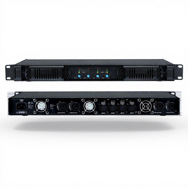 PAKLAM AUDIO X4-6 1U 4*600W 4-Channel Class D Digital Amplifier for KTV/Club/Party Stereo Sound System 20Hz-20KHz Frequency