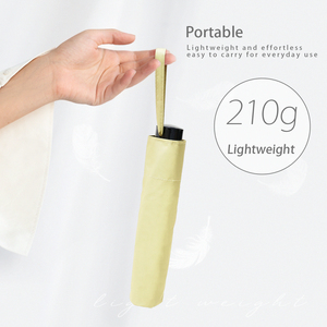 Parapluie de voyage léger en fibre de carbone, protection UV UPF50+, imperméable, pliage manuel, parapluie soleil/pluie - Product Image 6