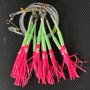 Aparejos <span class=keywords><strong>Sabiki</strong></span> de 10 anzuelos, conjuntos de líneas de pesca biomiméticas para calamar, aparejos para lubina y trucha de nariz larga, anti-mordedura, luminosos - Product Image 3