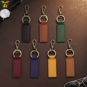 7 Colors Pu Leather Light Keychain Personalised Embossed Text Durable High Quality Mens <b>Gift</b> - Product Image 2
