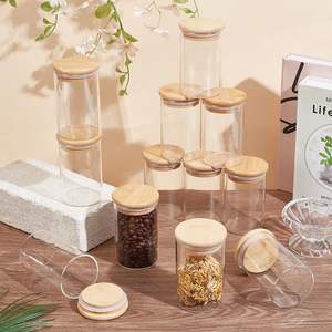 Top Seller 120Ml 150Ml 200Ml 300Ml 950Ml Food Grade Borosilicate <b>Glass</b> <b>Jar</b> With Bamboo Lid - Product Image 5