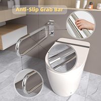 Barre d'appui de sécurité murale pliable antidérapante de 24 pouces en acier inoxydable, barre d'appui de douche pliable en forme de U, barres d'appui moletées pour toilettes