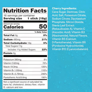 OEM 개인 라벨 전해질 분말 체리 맛 저칼로리 전해질 스테비아 전해질 에너지 드링크 - Product Image 2