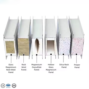 Panneau sandwich mural de cloison détachable en acier préfabriqué, léger, en mousse EPS, structure en acier, couleur acier - Product Image 4