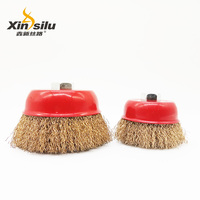 Brosse à fil métallique torsadée et ondulée pour meuleuse d'angle, brosse rotative en acier pour nettoyer et polir les surfaces métalliques