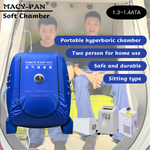 Chambre d'oxygénothérapie hyperbare Macy-Pan, vente en gros, chambre hyperbare souple, 1,4 Ata, Hbot doux, chambre hyperbare pour 2 personnes, type vertical - Product Image 2