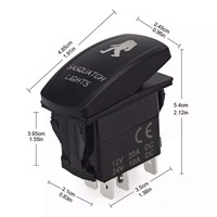 Interrupteur à bascule LED bleu 5 broches 12V 20A ON/OFF SPST étanche pour barre lumineuse LED voiture camion SUV UTV Vente en gros Usine OEM