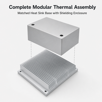Module de refroidissement en aluminium usiné CNC sur mesure avec boîtier pour dispositif d'alimentation électrique