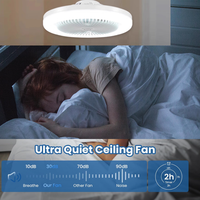 Plancher inférieur facile à installer douille de lampe à vis rotative E27 ampoules LED ventilateur lumières couverture Pc Smd2835 puces LED ventilateur de plafond à lames