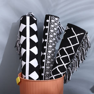 Covor-<span class=keywords><strong>alfombra</strong></span> de lino y algodón con borlas para el suelo, tapete largo y geométrico, para dormitorio, estilo bohemio - Product Image 4