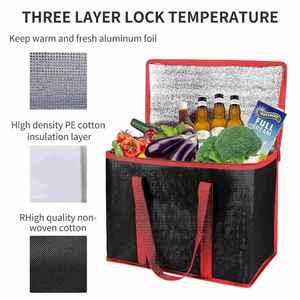 Sac isotherme souple pour bouteille de vin, idéal pour la livraison de repas, les pique-niques et le camping – Fournisseur d'or, promotionnel et économique - Product Image 3