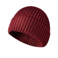 Herfst Winter Warme Unisex Dikke Gebreide Buitensport Fiets Hoofdband Reisvriendelijke Gewone Stof Muts Afbeelding 100% Acryl
