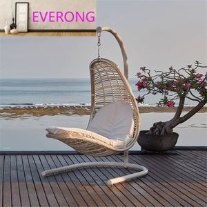 Sedia a Dondolo Reclinabile Nordica per Interni/Esterni, Popolare Sedia a Dondolo da Balcone Stile Nido d'Uccello, Amaca per Relax all'Aperto - Product Image 4