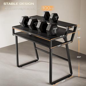 Scrivania da Gaming di Alta Qualità con Luci LED, Tavolo Ergonomico <span class=keywords><strong>per</strong></span> PC con Portabicchieri e Gancio <span class=keywords><strong>per</strong></span> Cuffie, <span class=keywords><strong>per</strong></span> Casa e Ufficio - Product Image 5