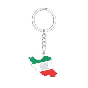 Moda esmalte Irán mapa bandera colgante llavero <span class=keywords><strong>iran</strong></span>í Acero inoxidable joyería para Mujeres Hombres niñas fiesta cumpleaños regalos - Product Image 5
