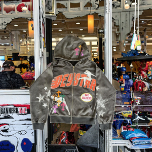 Sweat à capuche personnalisé de haute qualité en molleton 100 % coton, imprimé numériquement, délavé, épais, longueur standard, fermeture éclair, collection automne - Product Image 2