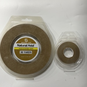 Bande adhésive double face marron Walker Natural Hold, résistante à l'eau et à la transpiration, pour perruques Lace Front, toupets et extensions capillaires - Product Image 1