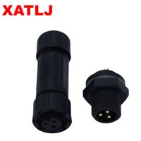 Conector FPC/PCB XATLJ Serie M12 de 2+4 Núcleos con Bloqueo Rápido, Impermeable IP67, 5A UL94V-0 para Sistemas de Energía Solar, con Certificación CE y ETL