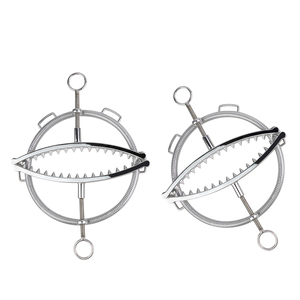 Verstelbare borstklem met metalen spikes en leren ketting, erotische speeltjes voor koppels, slavenspel accessoires. - Product Image 2