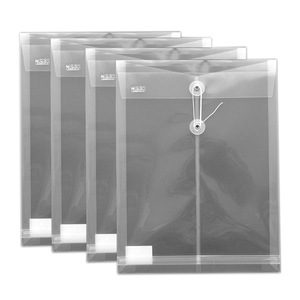 Chenmg <b>File</b> Fastener <b>A4</b> PP Waterproof Transparent Document Bag With Thread Buckle For Storage 94518 - Product Image 3