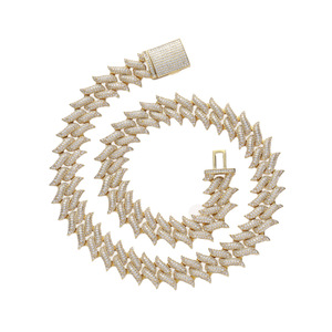 Cadenas Cubanas, Collar Cubano de Espinas Cortas Estilo Hip Hop para Hombre, Joyería Punk, Pulsera, Collar Lijing de Moda Tanjing - Product Image 5