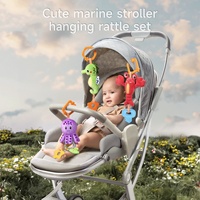 Tumama enfants nouveau jouet 2024 peluche berceau poussette siège de voiture suspendu ensemble bébé dentition hochets Marine hippocampe jouet pour nouveau-né bébé