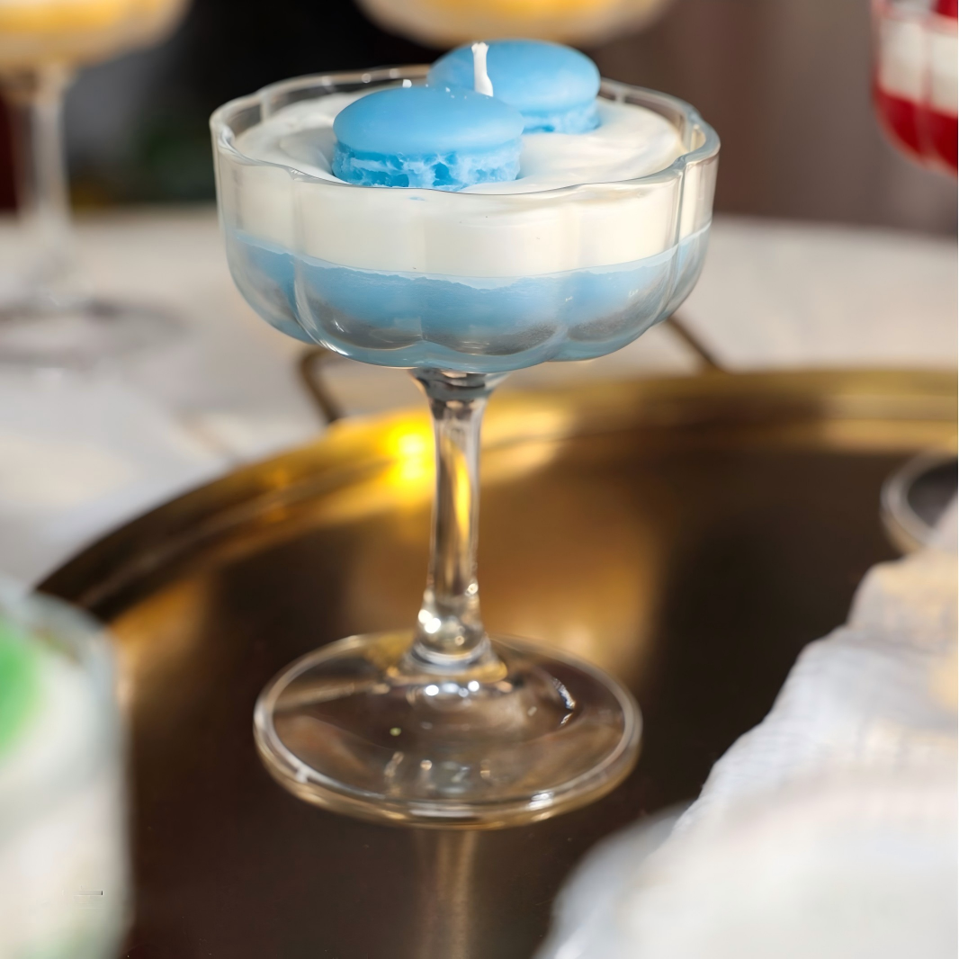 Coppa highfoot con crema macaron
