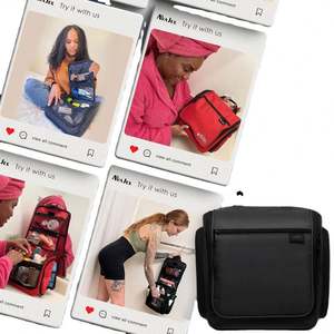 Échantillon gratuit Fabricant Logo personnalisé Grande trousse de toilette de voyage suspendue de luxe imperméable de qualité supérieure pour hommes et femmes - Product Image 6