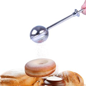 Infuseur à thé en vrac en acier inoxydable, tamis à sucre en poudre, saupoudreuse à farine à ressort pour pâtisserie - Product Image 1