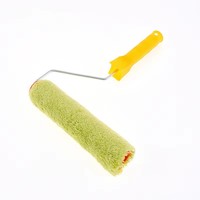 Haute qualité polissage nettoyage mur peinture brossé cadre rouleau couverture avec cheveux verts automatique peinture rouleau brosse tuyau