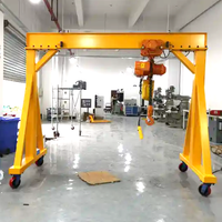 Mini grue portique d'atelier 4 roues Cadre de grue portique mobile simple et compact