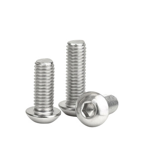 Tornillo hexagonal de acero inoxidable 304 con cabeza abombada, medidas métricas y en pulgadas, tornillo de cabeza hueca hexagonal, tornillo de extensión con rosca UNC/UNF - Product Image 5
