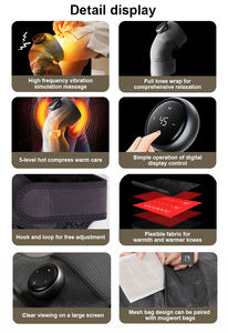 Vibraciones ajustables Calefacción Calentamiento Rodillera Envoltura Almohadilla de calefacción Masajeador de hombro de rodilla para mujeres Hombres Alivio del dolor de hombro de rodilla - Product Image 6