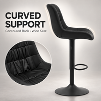 Chaise de bar pivotante réglable en hauteur avec base ronde en cuir vert foncé pour cuisine, vente en gros