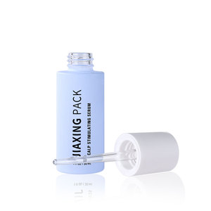 Emballage cosmétique de soins de <span class=keywords><strong>la</strong></span> peau 30ML cylindre torsadé bouton poussoir cheveux de verre <span class=keywords><strong>barbe</strong></span> huile essentielle sérum bouteille avec bouchon à vis - Product Image 3
