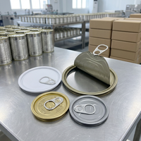 En stock, taille standard, extrémités faciles à ouvrir (EOE), imprimées, en matériau TFS, livraison rapide pour la fabrication de canettes de boissons