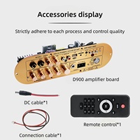 Placa amplificadora BT D900 de 2,1 canales, 100 canales, 50W + 50W + W, alta potencia, 1/2/2/2