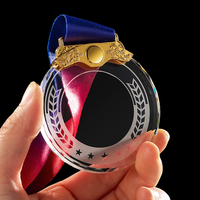 Medalla de Cristal Acrílico con Cinta, Medalla de Premio Personalizada para Competencia Deportiva, Recuerdo, Regalo, Premio para Reconocimiento de Equipos