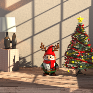 รูปปั้นคนแคระนอร์ดิกวู้ดแลนด์พร้อมเขากวางทำจากเรซิ่นทาสีด้วยมือสำหรับบ้านและลานบ้านที่ทนทานสำหรับตกแต่งกลางแจ้ง - Product Image 5