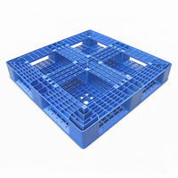 Palettes en plastique industrielles à double face, durables, de grande taille, en HDPE, robustes, écologiques, empilables et retournables, 4 voies, 1000*1000*150 mm