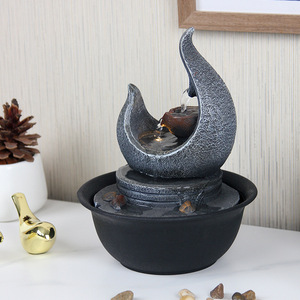 Fuente de agua de resina para el hogar, diseño minimalista, decoración para sala de estar, oficina, escritorio, JZ006 - Product Image 5