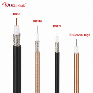 <span class=keywords><strong>Cable</strong></span> Coaxial RG <span class=keywords><strong>de</strong></span> Serie Completa RG58 RG316 RG174 RG402 50 Ohm, <span class=keywords><strong>Cable</strong></span> Coaxial RF Flexible, Precio al por Mayor Directo <span class=keywords><strong>de</strong></span> Fábrica, Solución Personalizada - Product Image 1