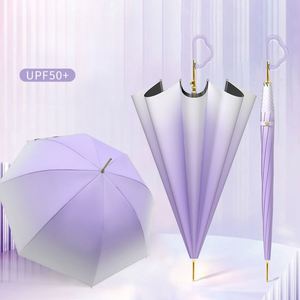 Parapluie OEM de marque, vente en gros, revêtement noir, poignée nuage, UPF50, 105cm, 8 baleines, imperméable, 500g, pour femme - Product Image 1
